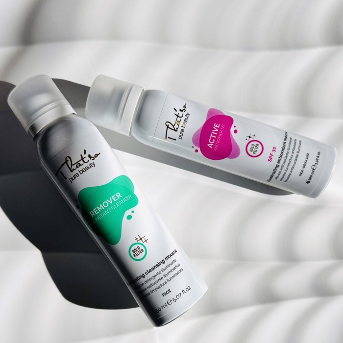 That'so 4 Step Morning Routine Kit (5 Proϊonta) Plires Paketo Peripoiisis tis Epidermidas se 4 Bimata- Katharismos Prostasia kai Lampsi- Light Nude